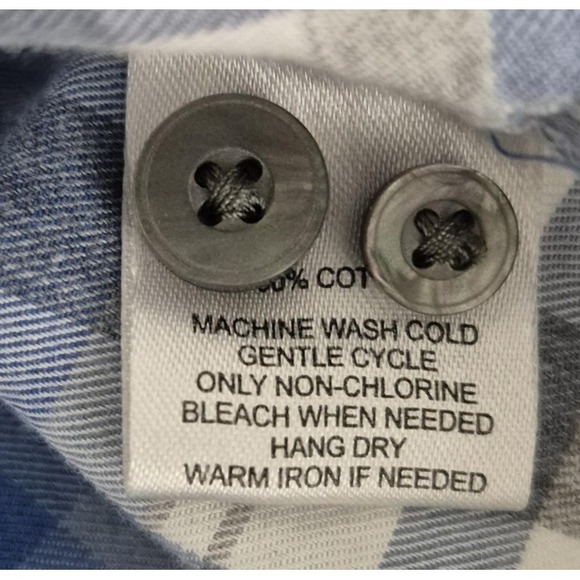 Untuckit Shirt Mens Large Blue White Plaid Fiano Button Up Casual 100% Cotton - Picture 6 of 9